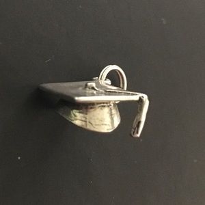 Sterling Mortar Board Charm